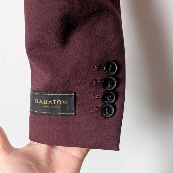 BABATON Arbus Blazer Crop Maroon Red Aritzia - Picture 14 of 16